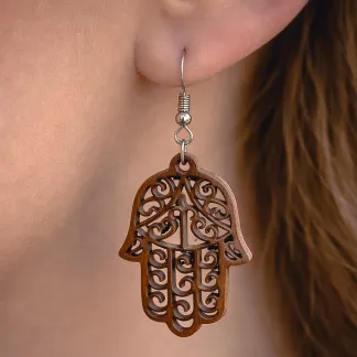 Dřevěné náušnice 