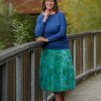 Sukně midi Mint Garden Queen | PachaMama.cz