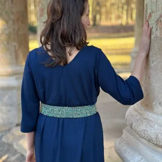 Korálkový opasek s dřevěnou přezkou | PachaMama.cz