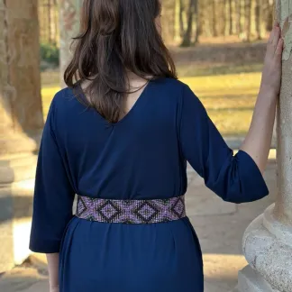 Korálkový opasek s dřevěnou přezkou | PachaMama.cz