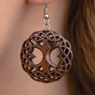 Dřevěné náušnice 