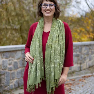 Sarong zelený se spirálami | PachaMama.cz