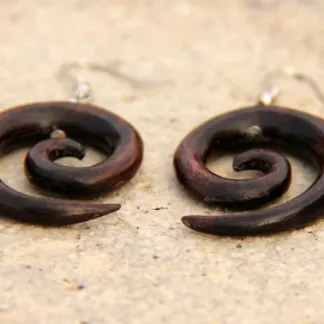 Dřevěné náušnice 