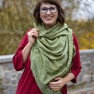 Sarong zelený se spirálami | PachaMama.cz