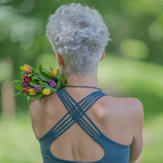 Tílko Lea s všitou braletkou, barva DK TEAL | PachaMama.cz