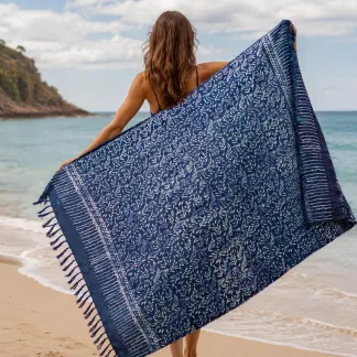 Sarong tmavěmodrý | PachaMama.cz