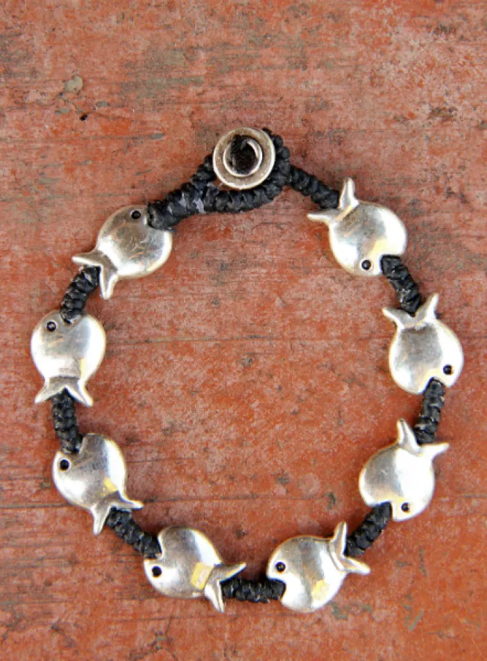 Náramek s kovovými korálky  | PachaMama.cz