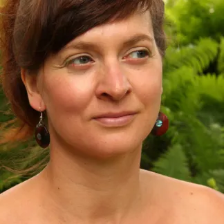 Dřevěné náušnice 