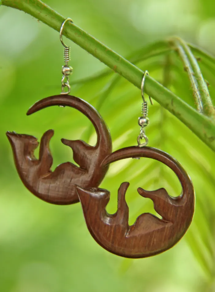 Dřevěné náušnice "Kočky" | PachaMama.cz